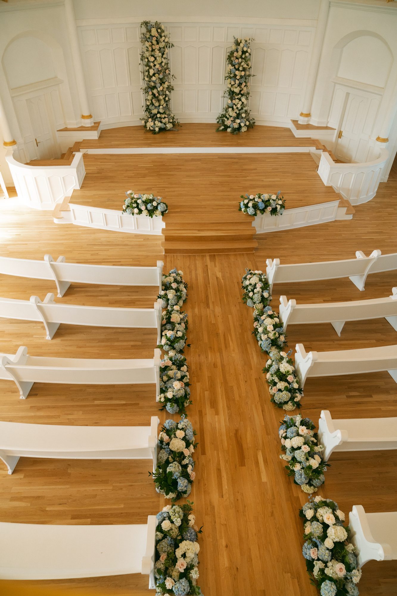 The chapel interior at Melrose Abbey, a Kansas City wedding venue